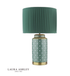 Laura Ashley Knipton Table Lamp Green Ceramic and Antique Brass With Shade