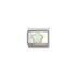 Nomination Yellow Gold White Opal Flower Charm