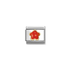 Nomination Yellow Gold Red Coral Flower Charm
