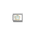 Nomination Yellow Gold White Faceted Flower Charm