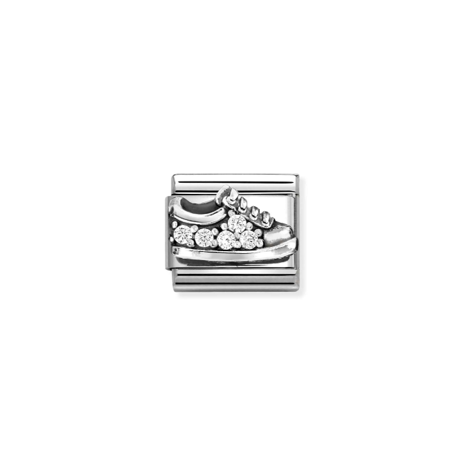 Nomination Silver White CZ Sneaker Charm