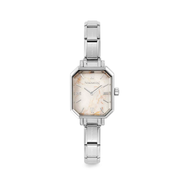 Nomination White Marble Rectangular Paris Watch