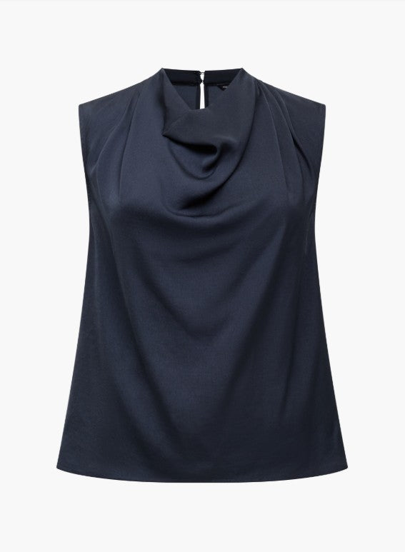 French Connection Damasco Air Flow Sleeveless Top New Navy