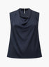French Connection Damasco Air Flow Sleeveless Top New Navy