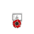 Nomination Silver Poppy Flower Dangle Charm