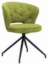 Cain Motion Extending Ceramic Table And Six Green Atlas Chair Set 4