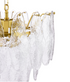 Kimmia 6 Light Pendant Natural Brass and Textured Glass
