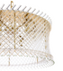 Loire 6 Light Pendant Natural Brass and Glass
