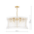 Loire 6 Light Pendant Natural Brass and Glass