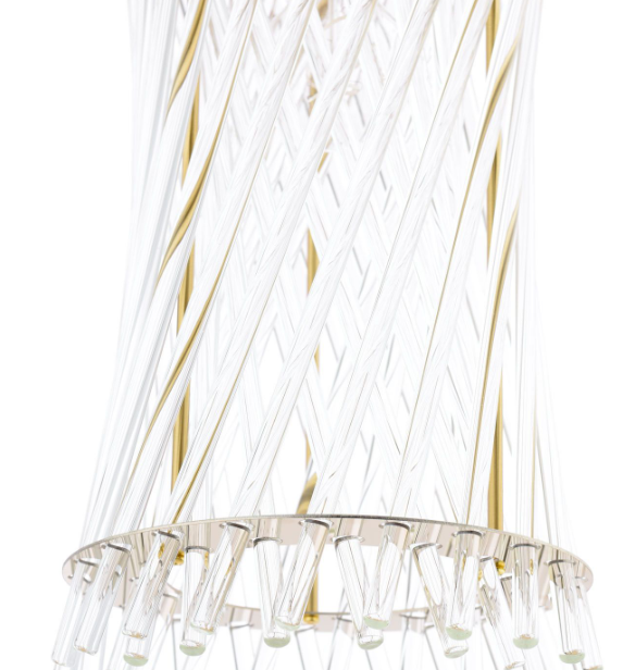 Loire Wall Light Natural Brass and Glass