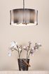 Netra 3 Light Pendant Satin Bronze and Ivory