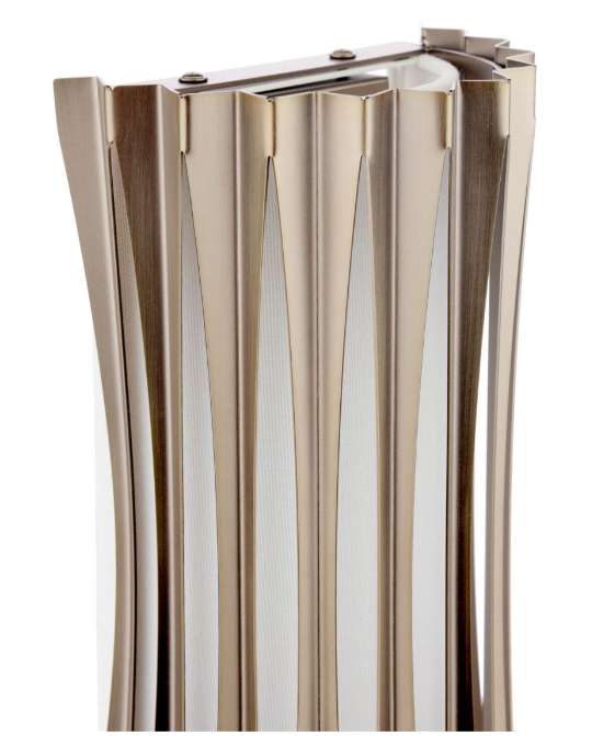 Netra 2 Light Wall Light Satin Bronze and Ivory