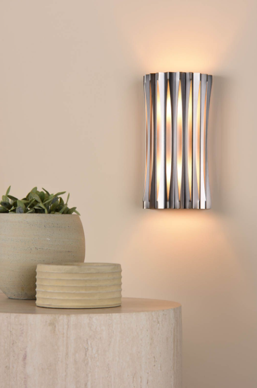Netra 2 Light Wall Light Satin Bronze and Ivory