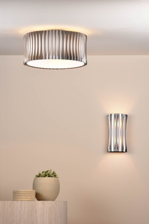 Netra 2 Light Wall Light Satin Bronze and Ivory