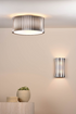 Netra 2 Light Wall Light Satin Bronze and Ivory