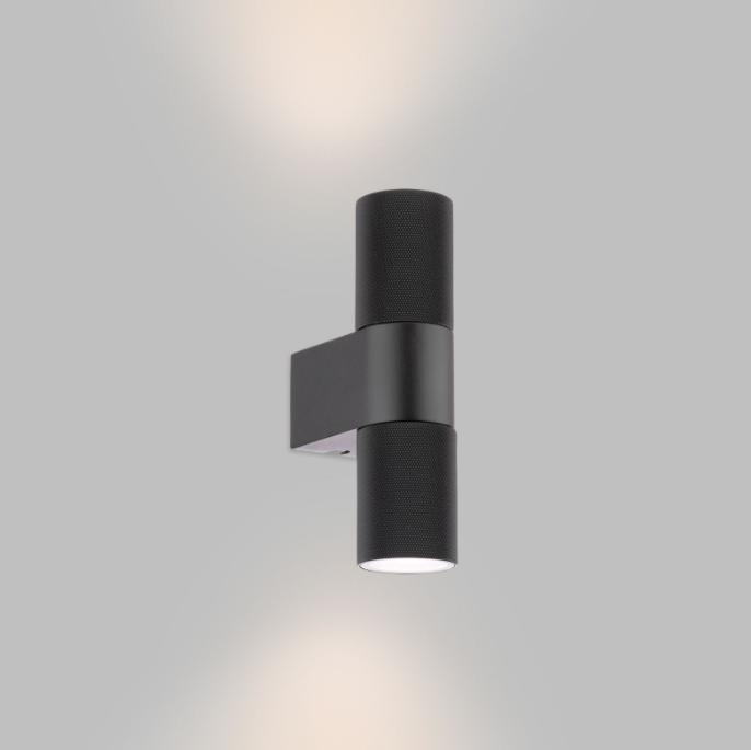 Obi 2 Light Outdoor Wall Light Matt Black IP54