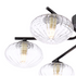 Ede 6 Light Semi-Flush Matt Black and Glass