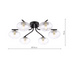 Ede 6 Light Semi-Flush Matt Black and Glass