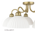 Laura Ashley Durford 5 Light Semi-Flush Matt Antique Brass and White Ceramic