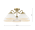 Laura Ashley Durford 5 Light Semi-Flush Matt Antique Brass and White Ceramic
