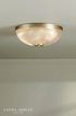 Laura Ashley Langdon 2 Light Bathroom Ceiling Light Matt Antique Brass and Textured Glass IP44