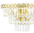 Laura Ashley Enid Wall Light Faceted Glass and Matt Antique Brass