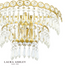 Laura Ashley Enid Wall Light Faceted Glass and Matt Antique Brass