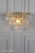 Laura Ashley Enid Wall Light Faceted Glass and Matt Antique Brass
