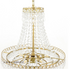 Laura Ashley Enid 5 Light Chandelier Faceted Glass and Matt Antique Brass