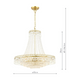 Laura Ashley Enid 5 Light Grande Chandelier Glass and Matt Antique Brass