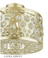 Laura Ashley Tilbrook 3 Light Flush Matt Champagne and Crystal