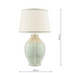 Laura Ashley Stannard Table Lamp Green Ceramic and Polished Chrome With Shade