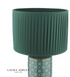 Laura Ashley Knipton Table Lamp Green Ceramic and Antique Brass With Shade