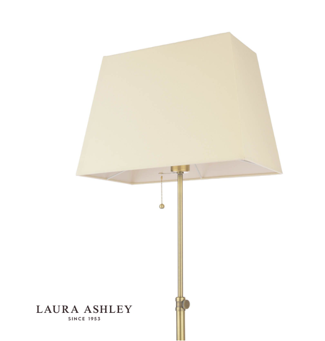 Laura Ashley Bartley Floor Lamp Antique Brass With Shade