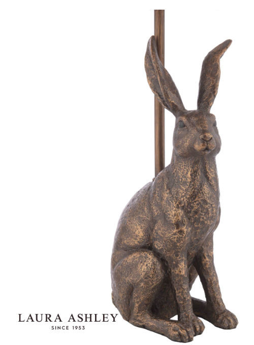 Laura Ashley Hare Table Lamp Antique Bronze With Shade