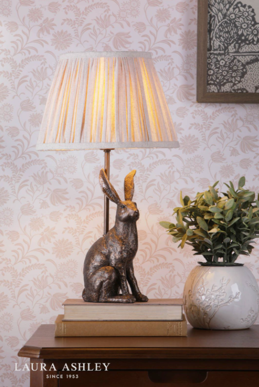 Laura Ashley Hare Table Lamp Antique Bronze With Shade