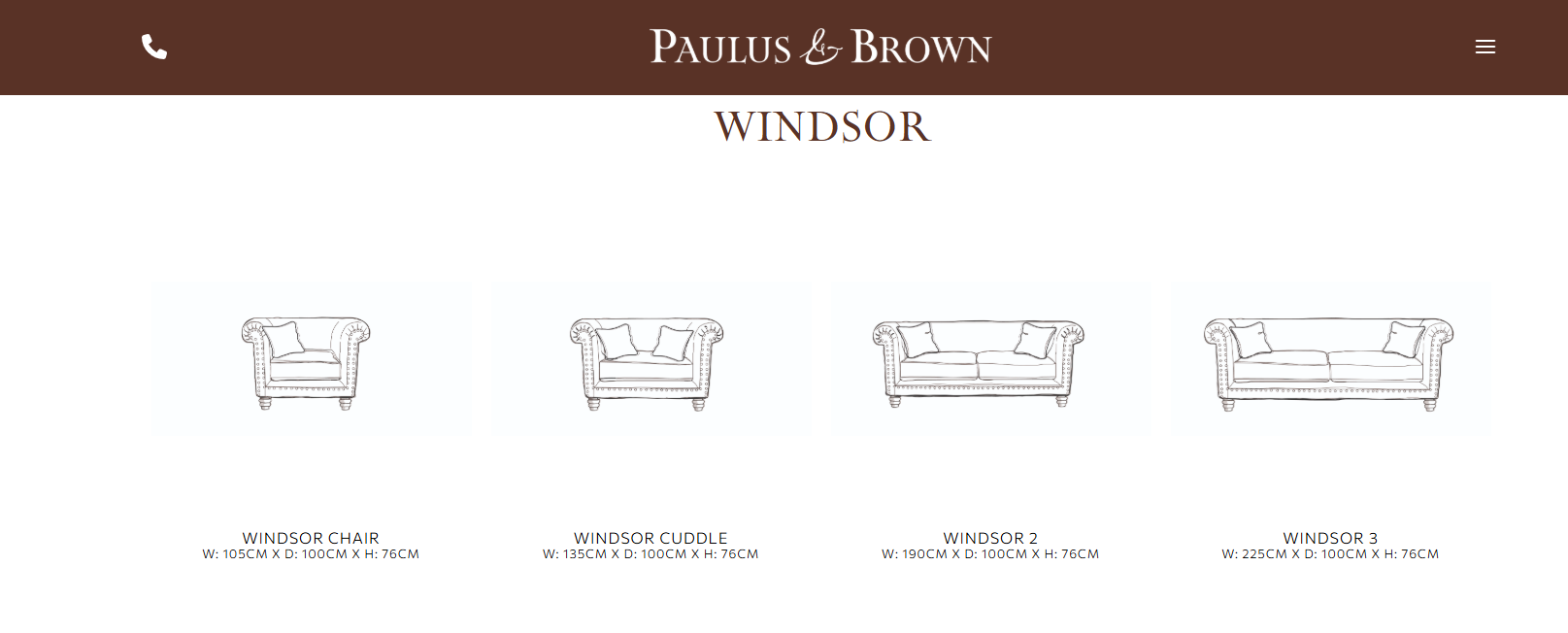 Paulus & Brown Windsor 3  Seater Sofa