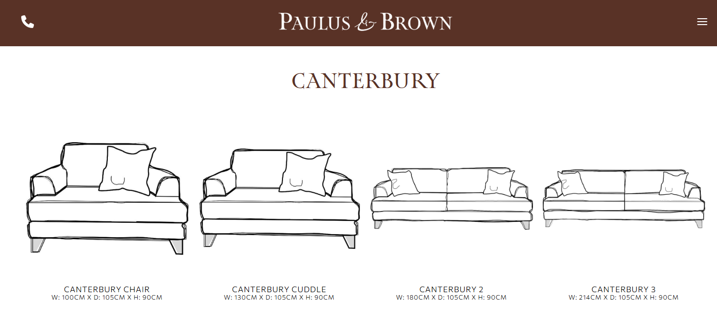 Paulus & Brown Canterbury 2 Seater Sofa
