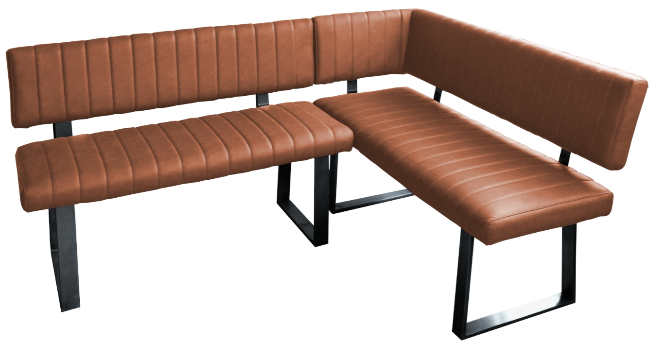 Union Retro Stitch Right Hand Corner Bench Tan