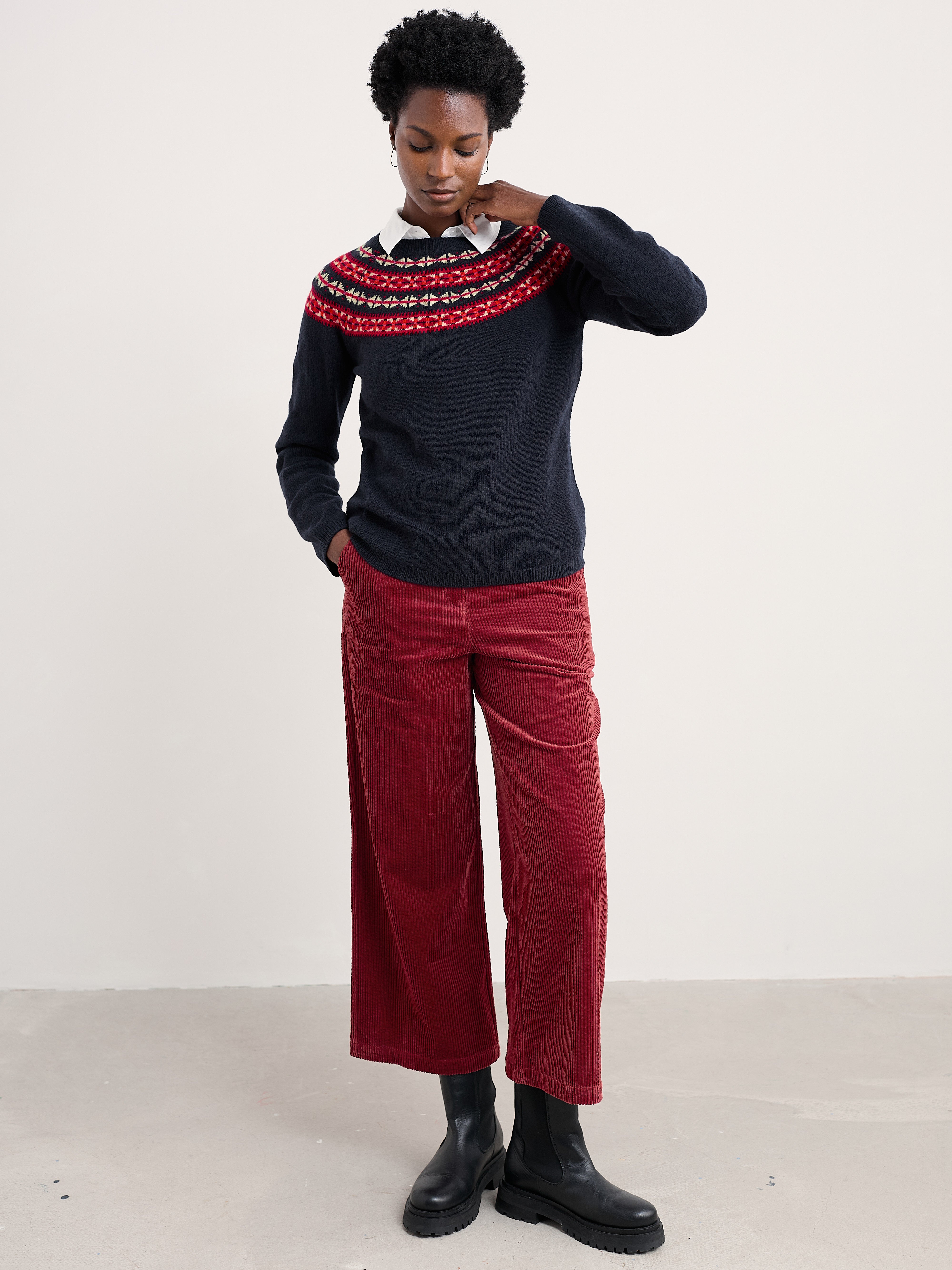 Seasalt Seas Edge Jumper Bedstone Jam Mix