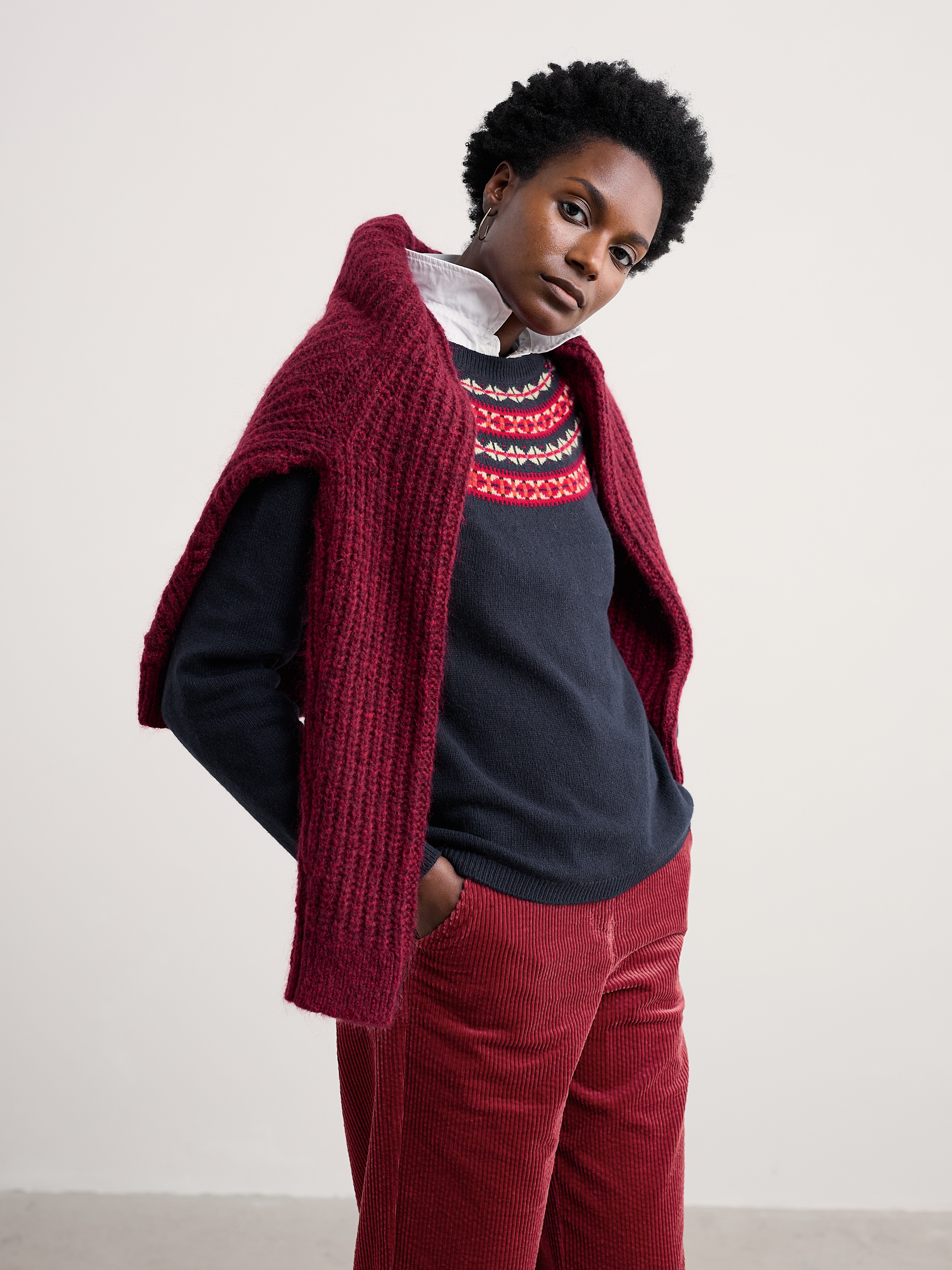 Seasalt Seas Edge Jumper Bedstone Jam Mix