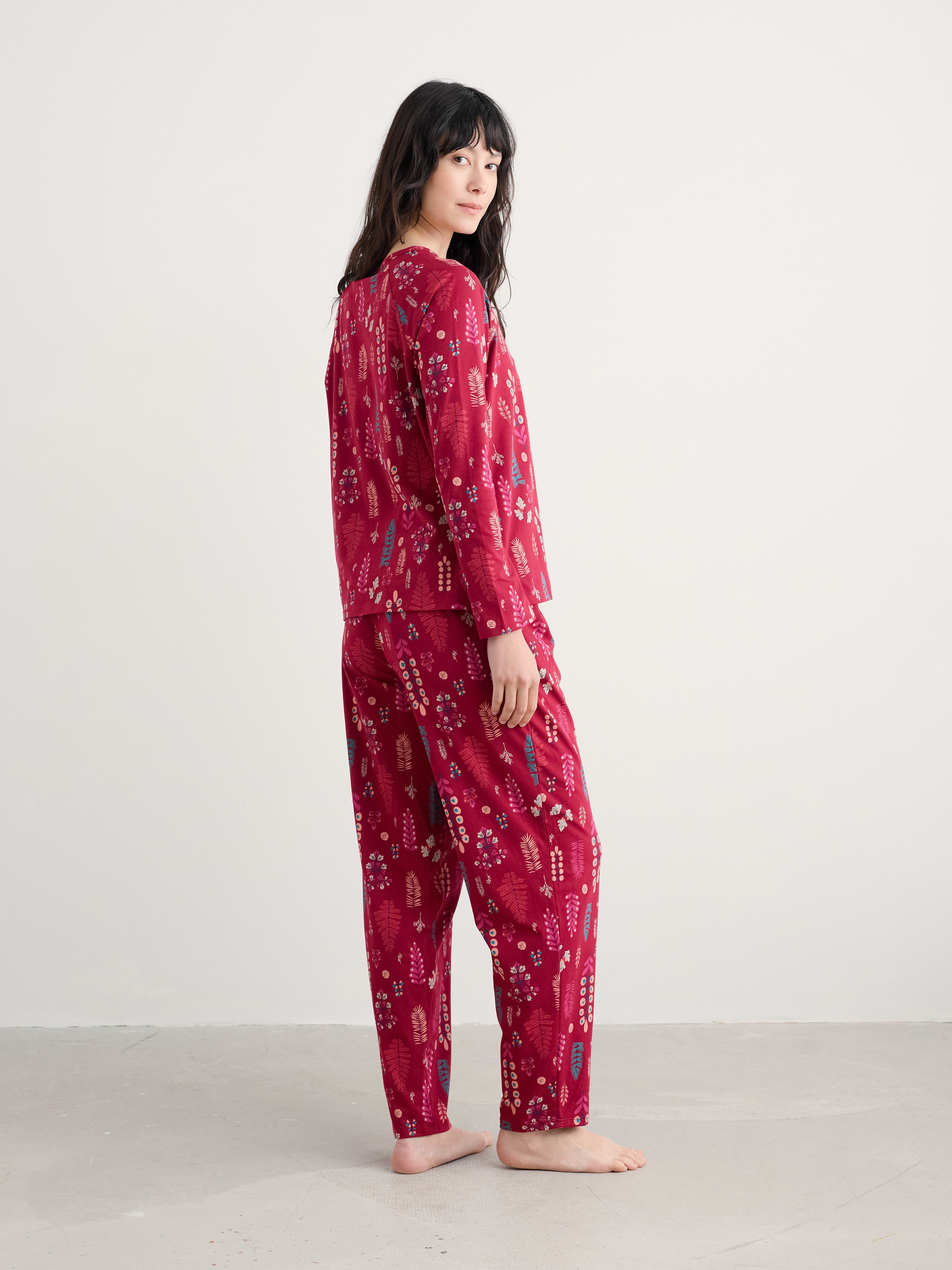 Seasalt Setting Sun Pyjamas Botanical Woodland Jam