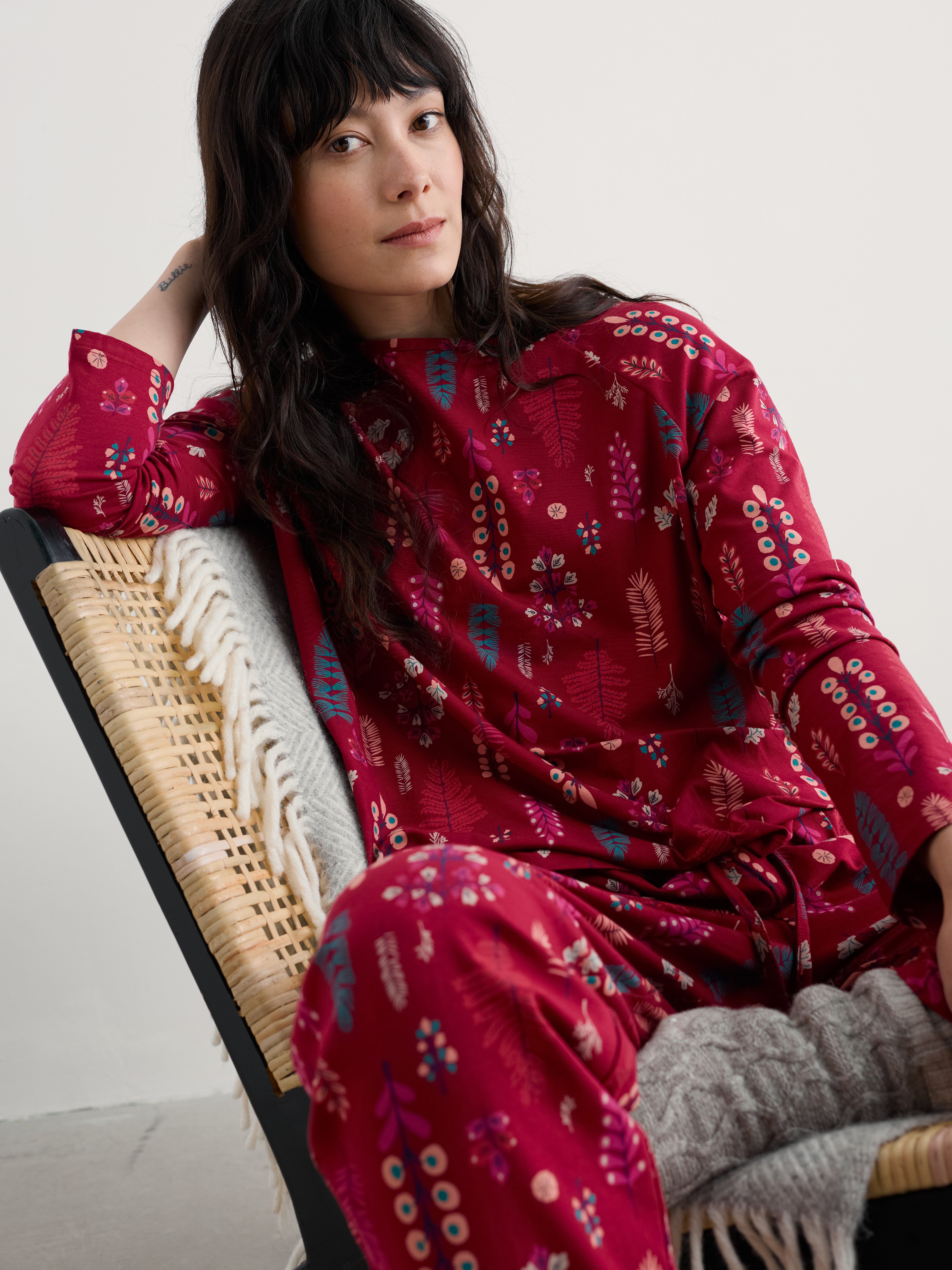 Seasalt Setting Sun Pyjamas Botanical Woodland Jam