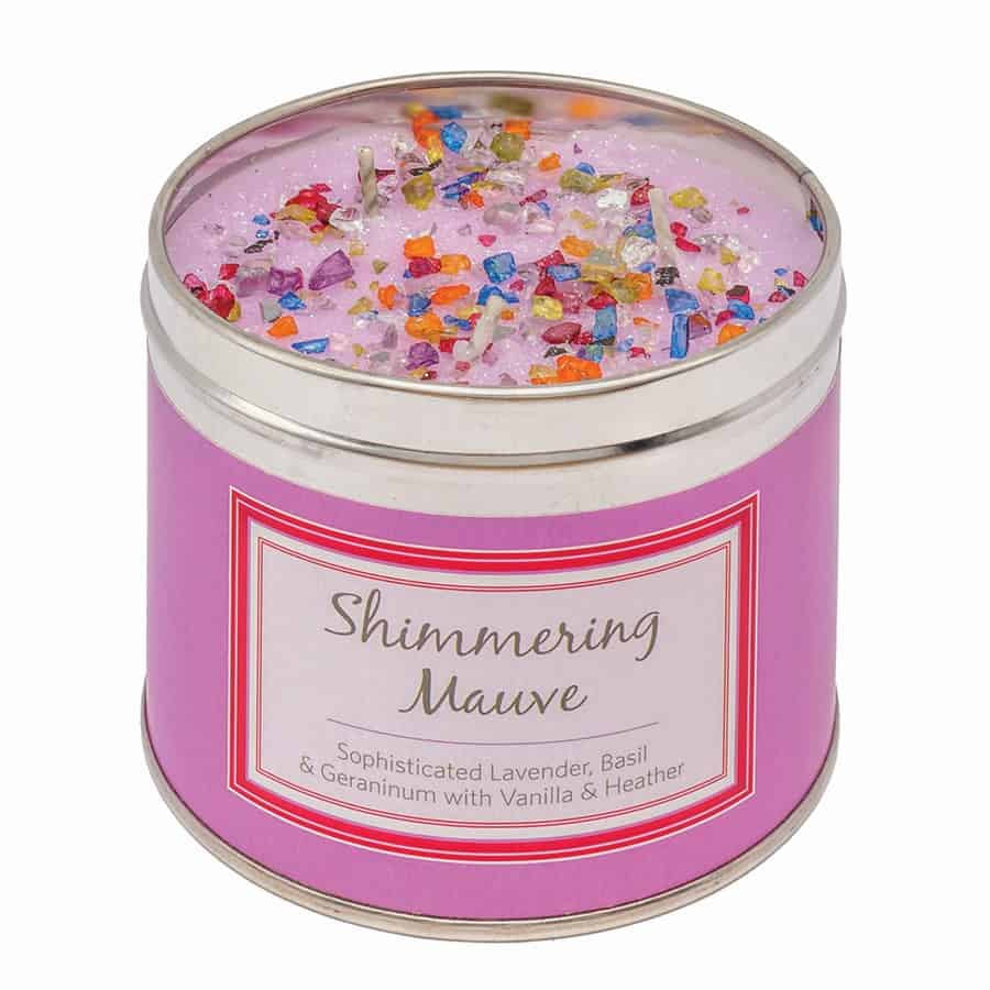 Burning Gold 400gm Candle Shimmering Mauve