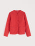 Seasalt Swift Barn Organic Cotton Quilted Jacket Tomato