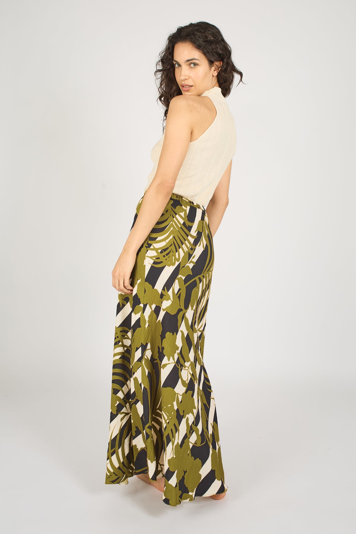 Traffic People The Archive Sade Skirt Black/Olive