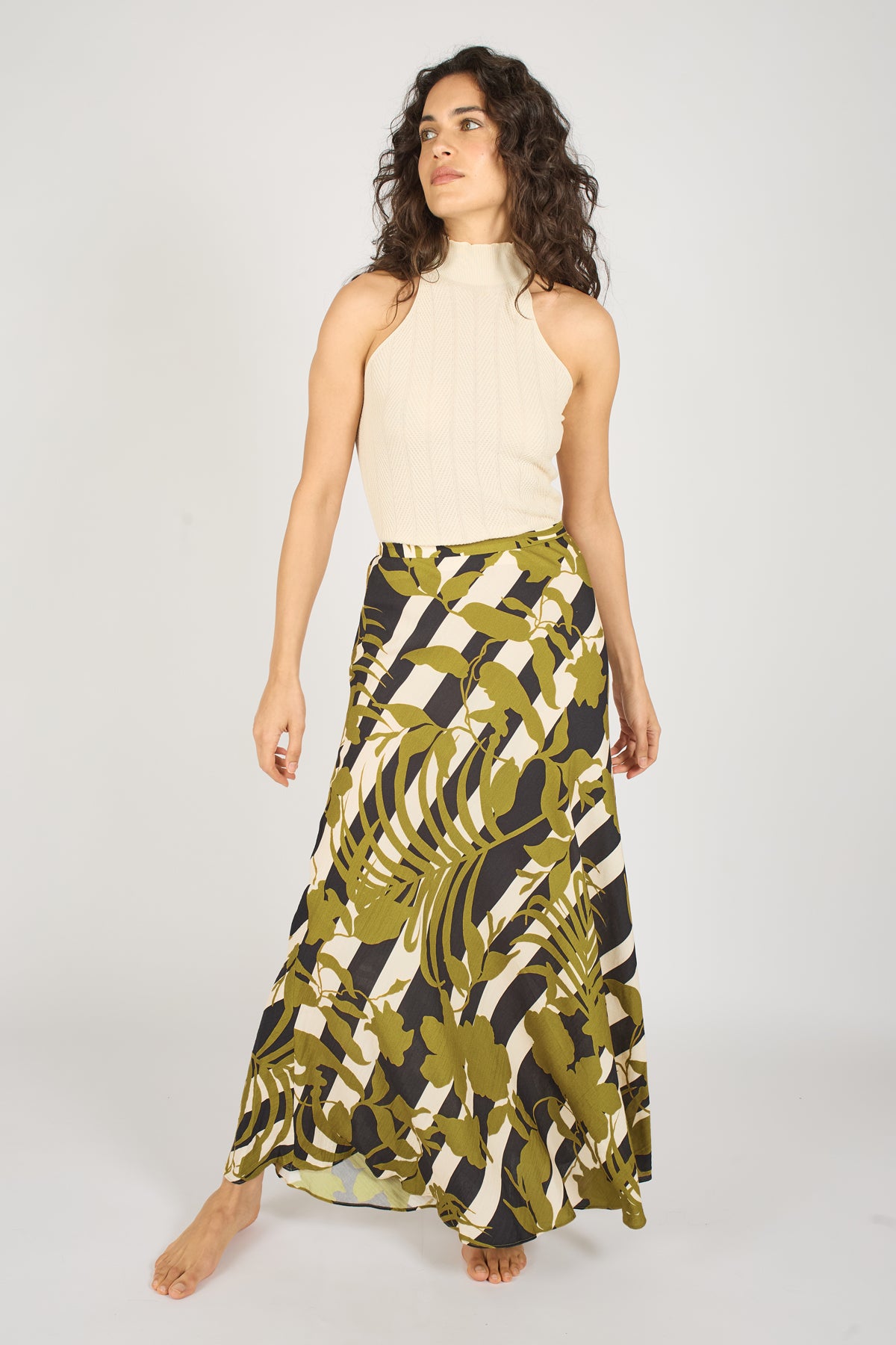 Traffic People The Archive Sade Skirt Black/Olive