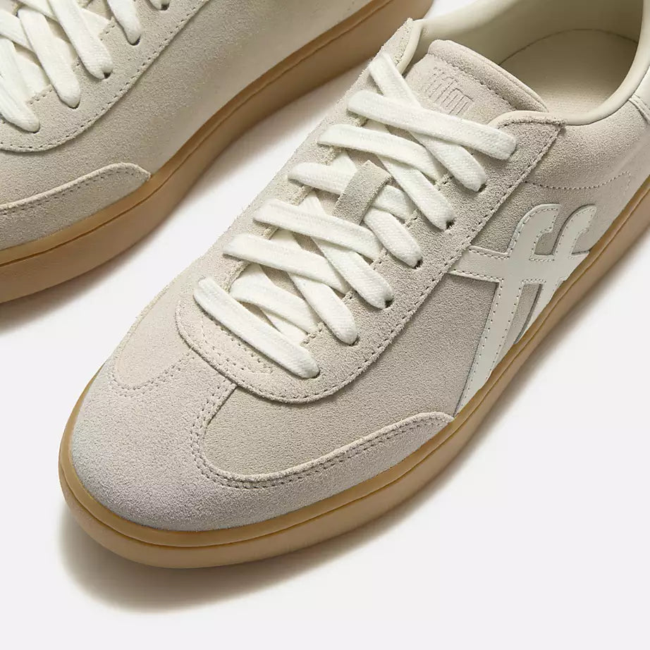 FitFlop The Dash T-Toe Suede Trainers Hazy Taupe/Cream