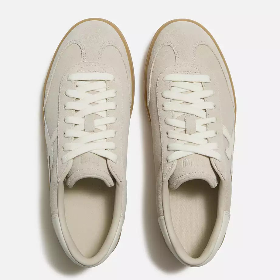 FitFlop The Dash T-Toe Suede Trainers Hazy Taupe/Cream