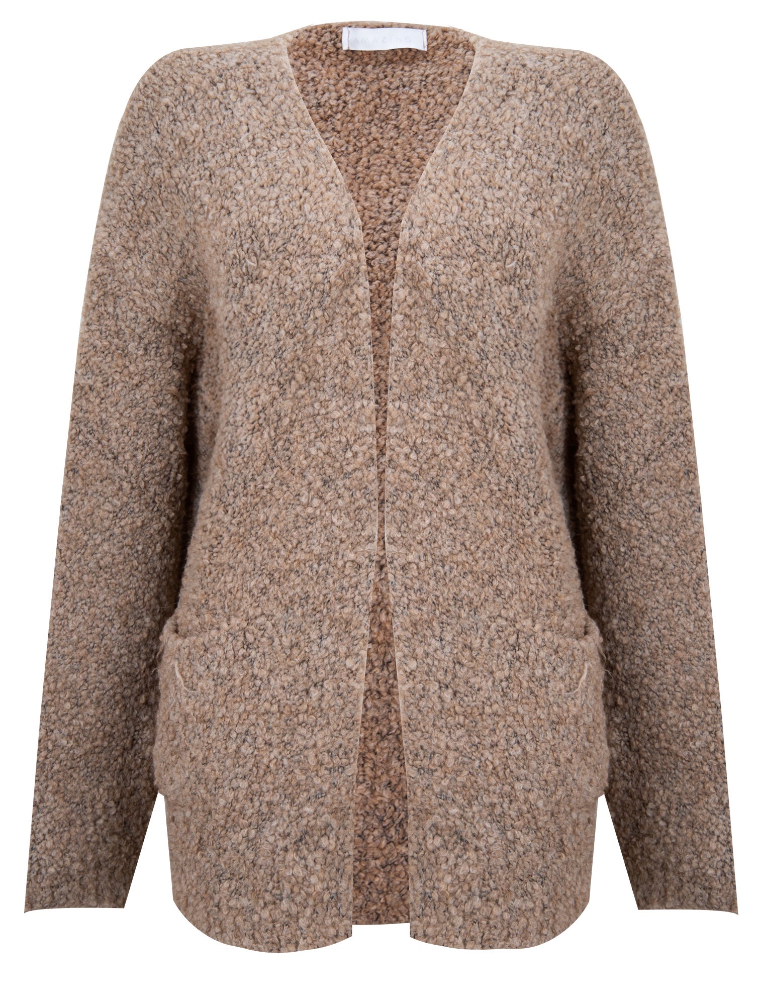 Amazing Woman Vallie Boucle Cardigan Beige